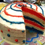 Sista red white blue cake