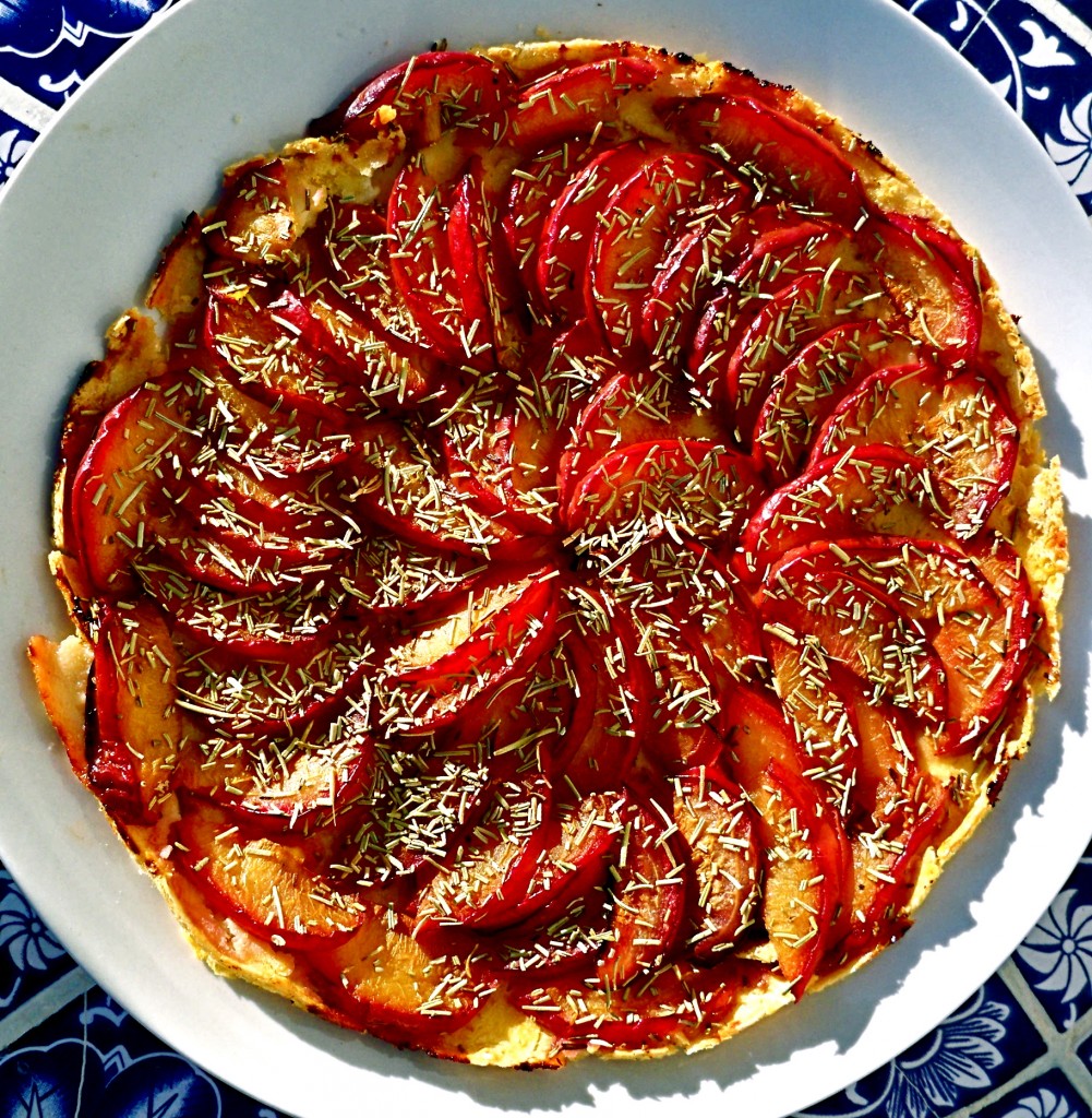 Plum Socca Tart with Rosemary