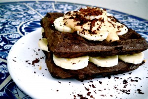 Bitter Chocolate Waffles