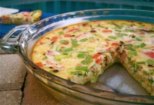 Flourless Quiche with Brown Rice Crust