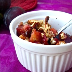 Fresh Fig and Plum Crisp