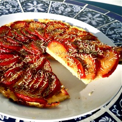 Plum Socca Tart with Rosemary
