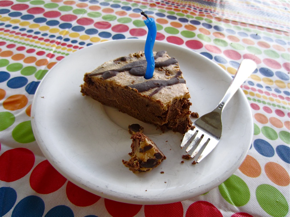 Grain Free Chocolate Cake with Peanut Butter Cream Frosting
